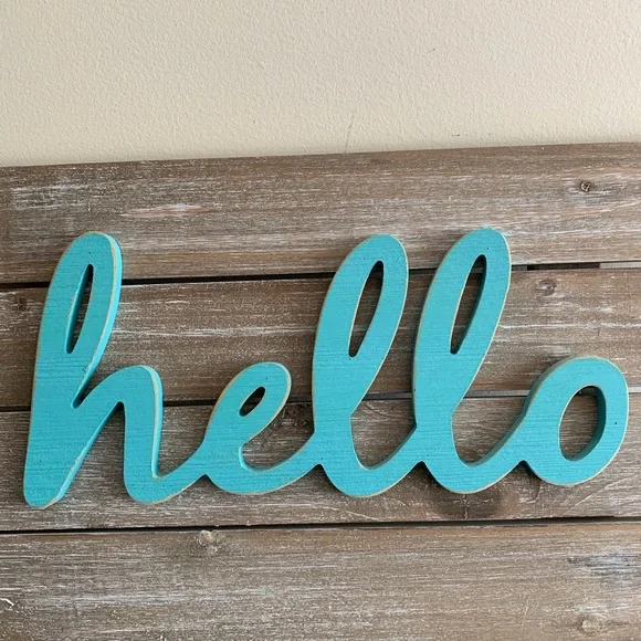 Rustic Hello Sign - Picture 2 of 3